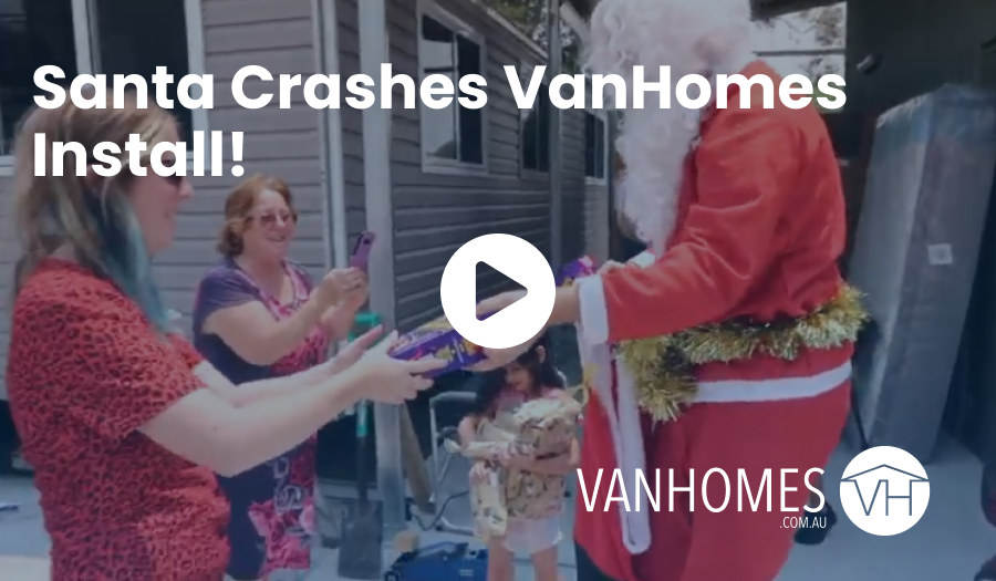 Santa Crashes VanHomes Install!